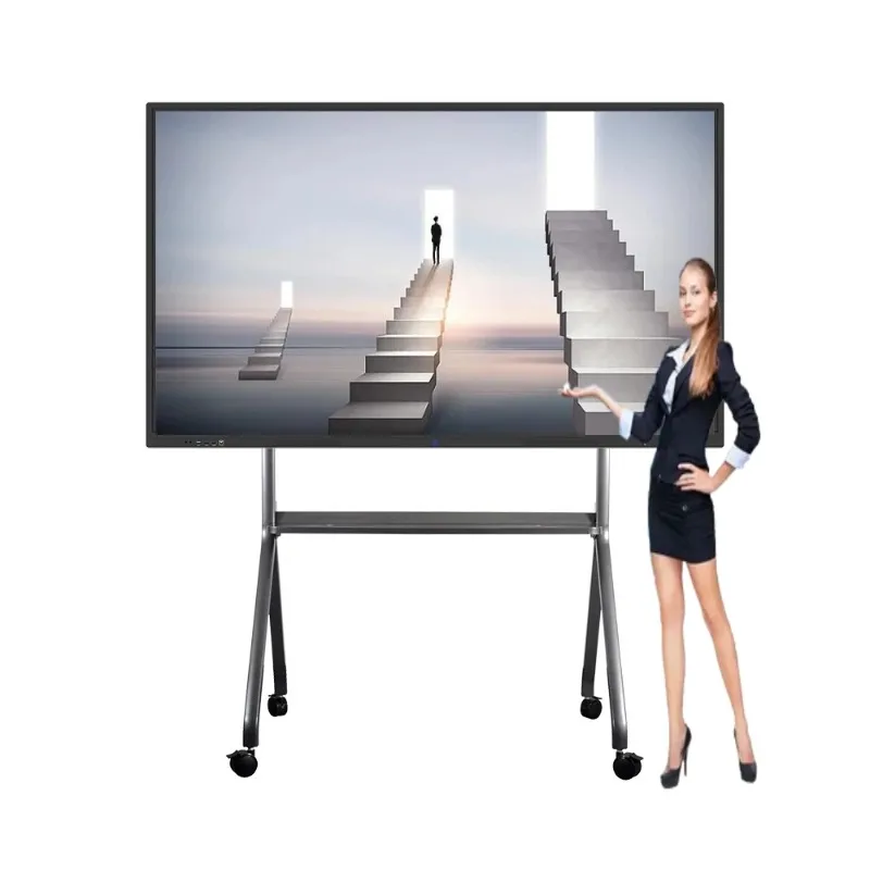 Large Screen 65Inch 4K 3840*2160 Android Television Smart Tv Displays for Meetings Educations Interactive