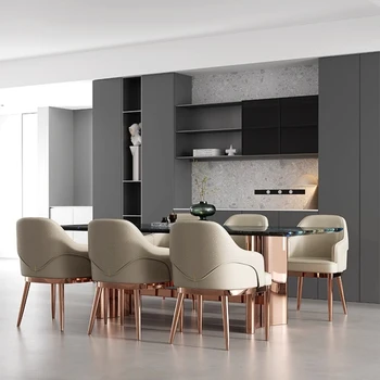 Sedia da soggiorno di lusso leggera Ristorante Sedia da pranzo italiana Sedie da studio per la casa Sedie da trucco per camera da letto Sgabelli con schienale