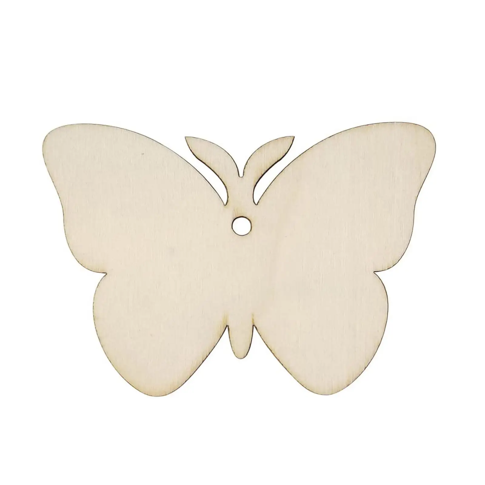 30 Pieces Wooden Butterfly Unfinished Blank Signs Plaque ,with 30 Pieces Ropes