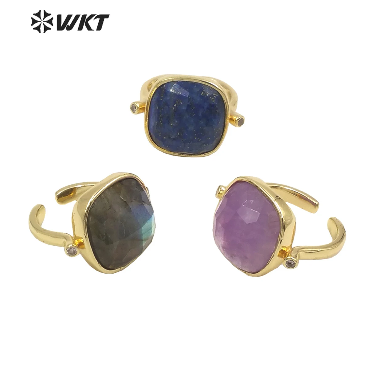 

WT-R427 WKT 2022 Fashion Style Natural Gemstone Girl Ring For Wedding Party Gold-Plate Rings Accessory Jewelry Trend Attractive