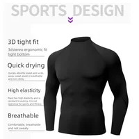 Chemise de Compression pour hommes, vêtements de cyclisme, chemise chaude à bascule, T-Shirt de Compression, vêtements de sport, hiver 3