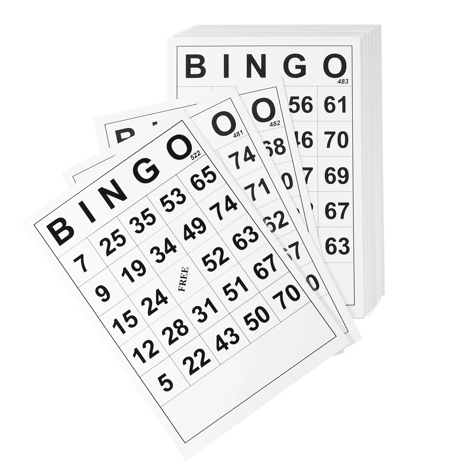 

Bingo Card Bingo Game Cards With Unique Numbers Family Bingo Game Accessories For Fun Intellectual Development (White)