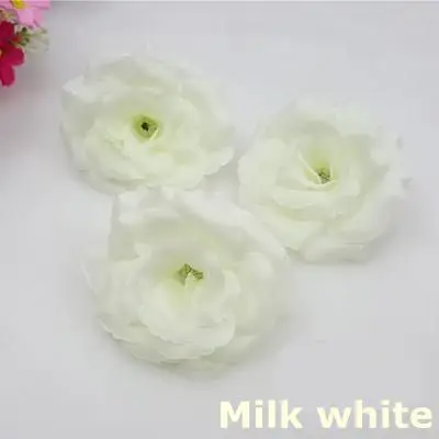 Elegant Deep Purple Silk Rose Flower Heads - 10PCS Set for DIY Decoration & Celebrations