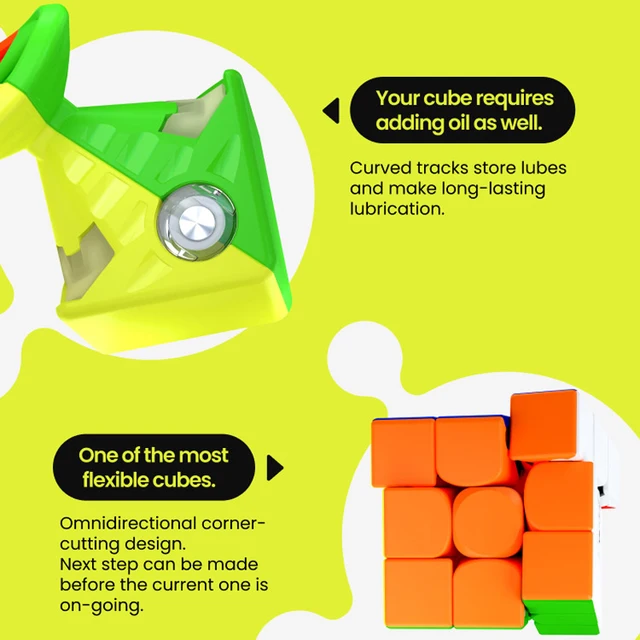 [Gan Swift Block 3x3 Magnetic Cube] 355S stickerless Professional Speed Cube Toy for Children 5