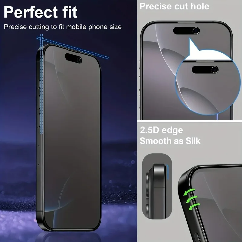 Premium 4-Pack Matte Ceramic Privacy Screen Protector - Anti-Spy, Anti-Scratch, Anti-Fingerprint