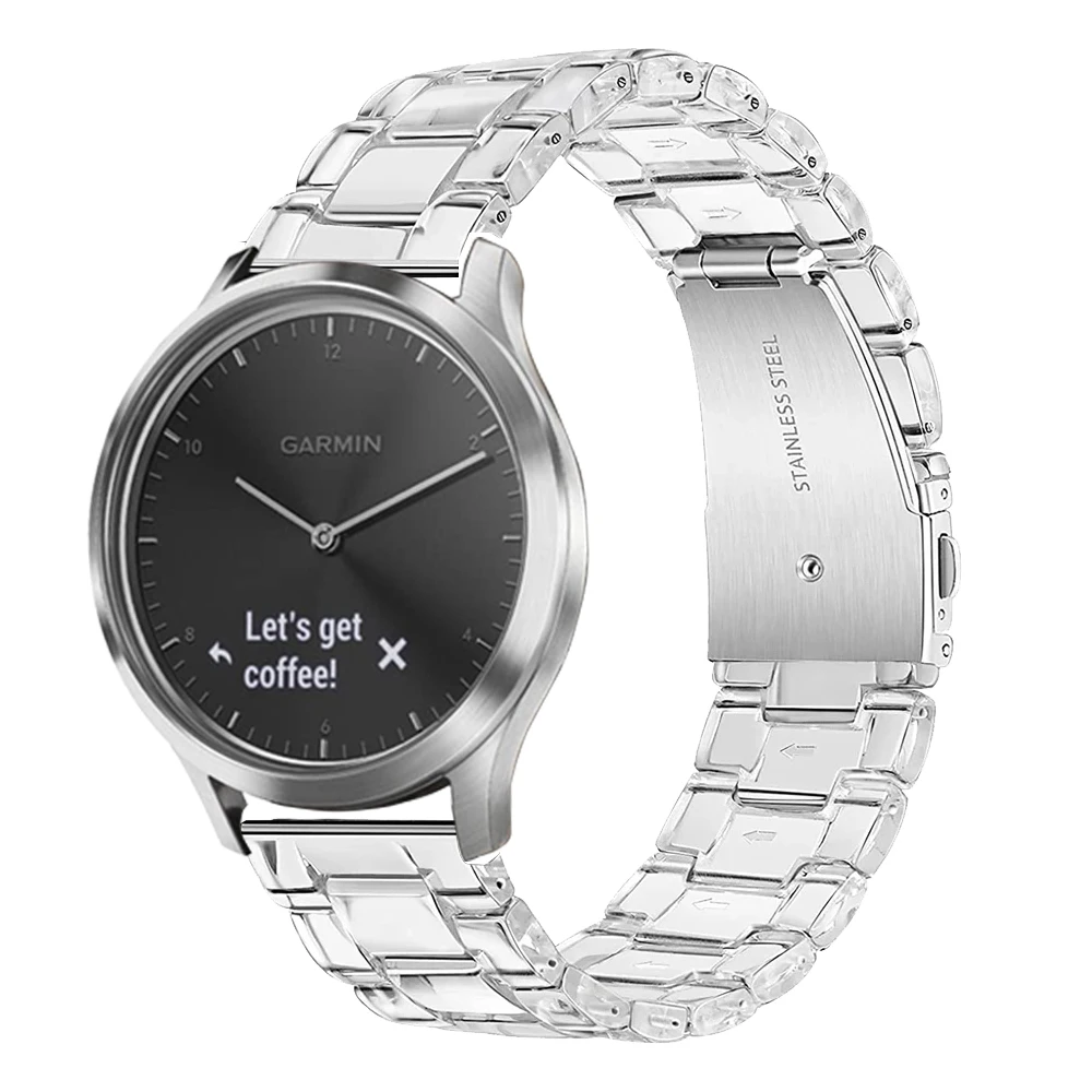 20Mm 22Mm Cinturino Trasparente Per Garmin Vivoactive 3 4 Hr Cinturino Sportivo Per Cinturino Garmin Active Move Venu 2