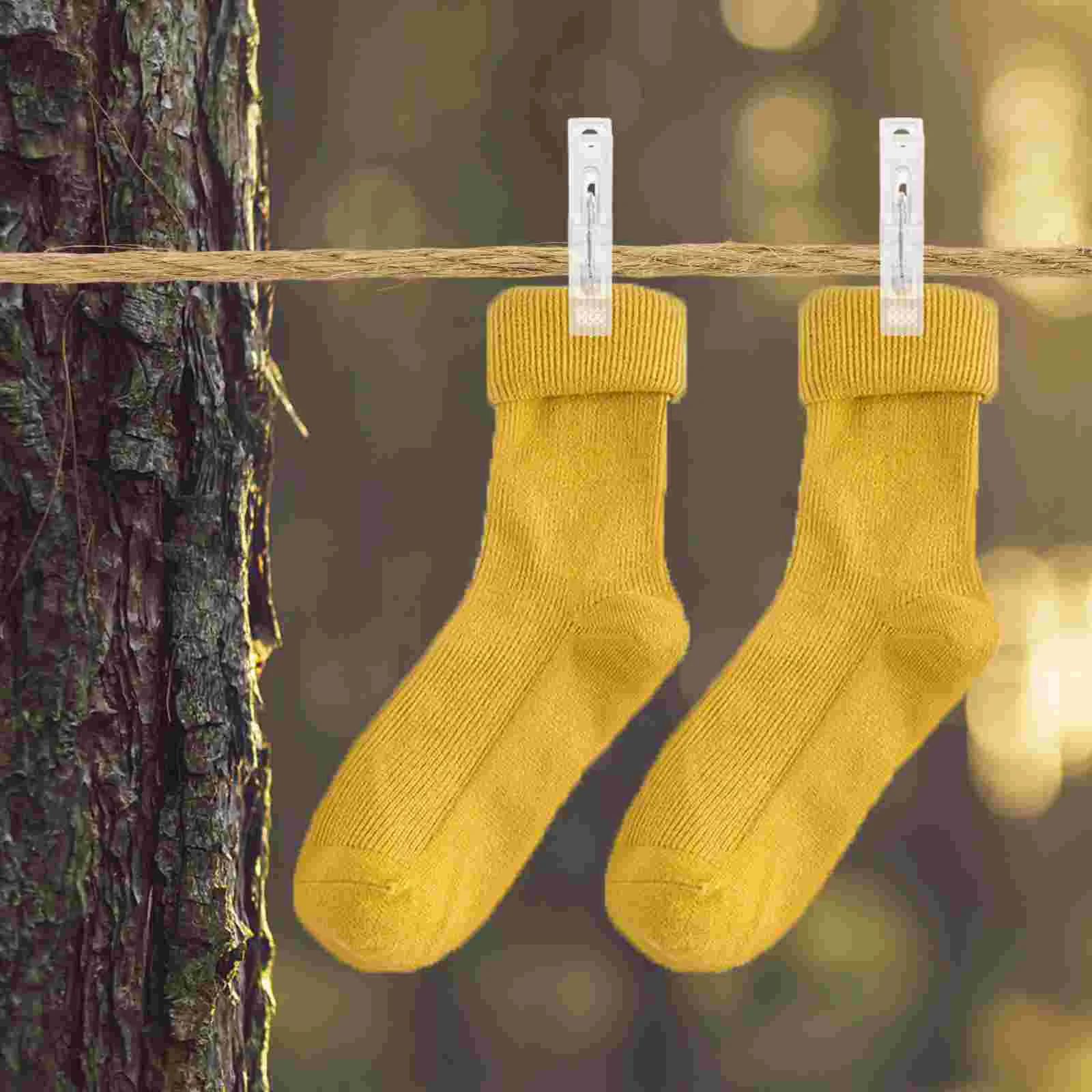 

10 PCS Sock Clip Hangers Windproof Clothespins Beach Pool Chair Quilt Clips Abs Drying Multifunctional