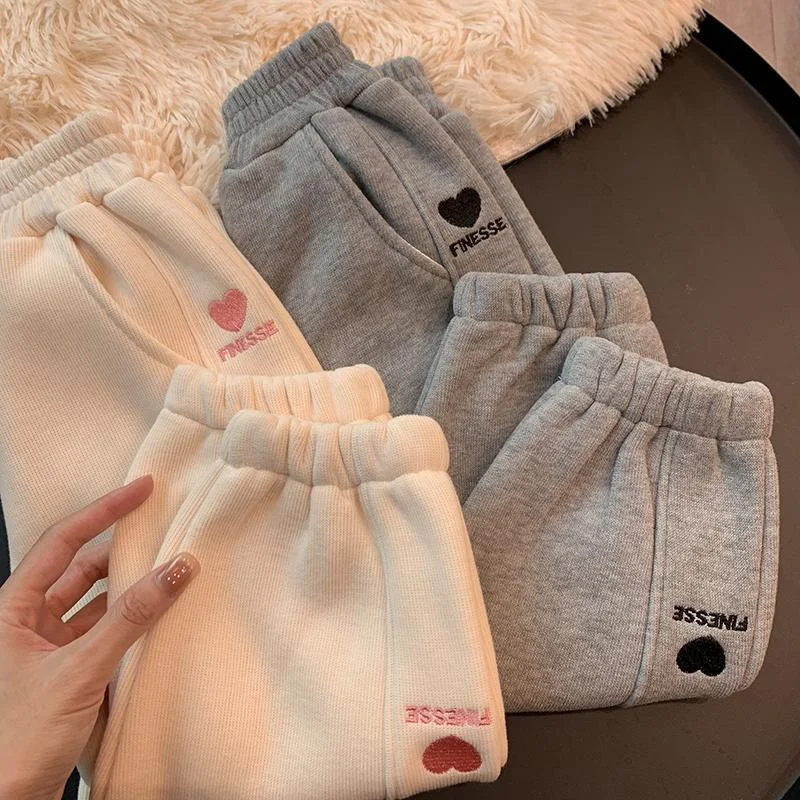 Girls Pants Kids Pants Girls Trousers Winter Girls Warm Pants Kids Clothes For Girls Pants Fashion Children Clothing 2-8 Years Autumn Baby Kids Plush Trousers