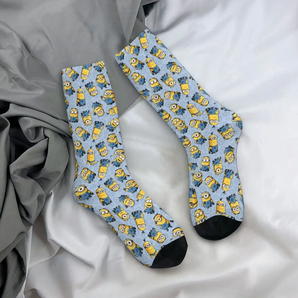 Custom Cool Print M- Minions Cartoon Socks for Women Men Stretchy Summer Autumn Winter M- Minions Bananas Crew Socks 188 S796f941183b54329adcec92095a92b1eS