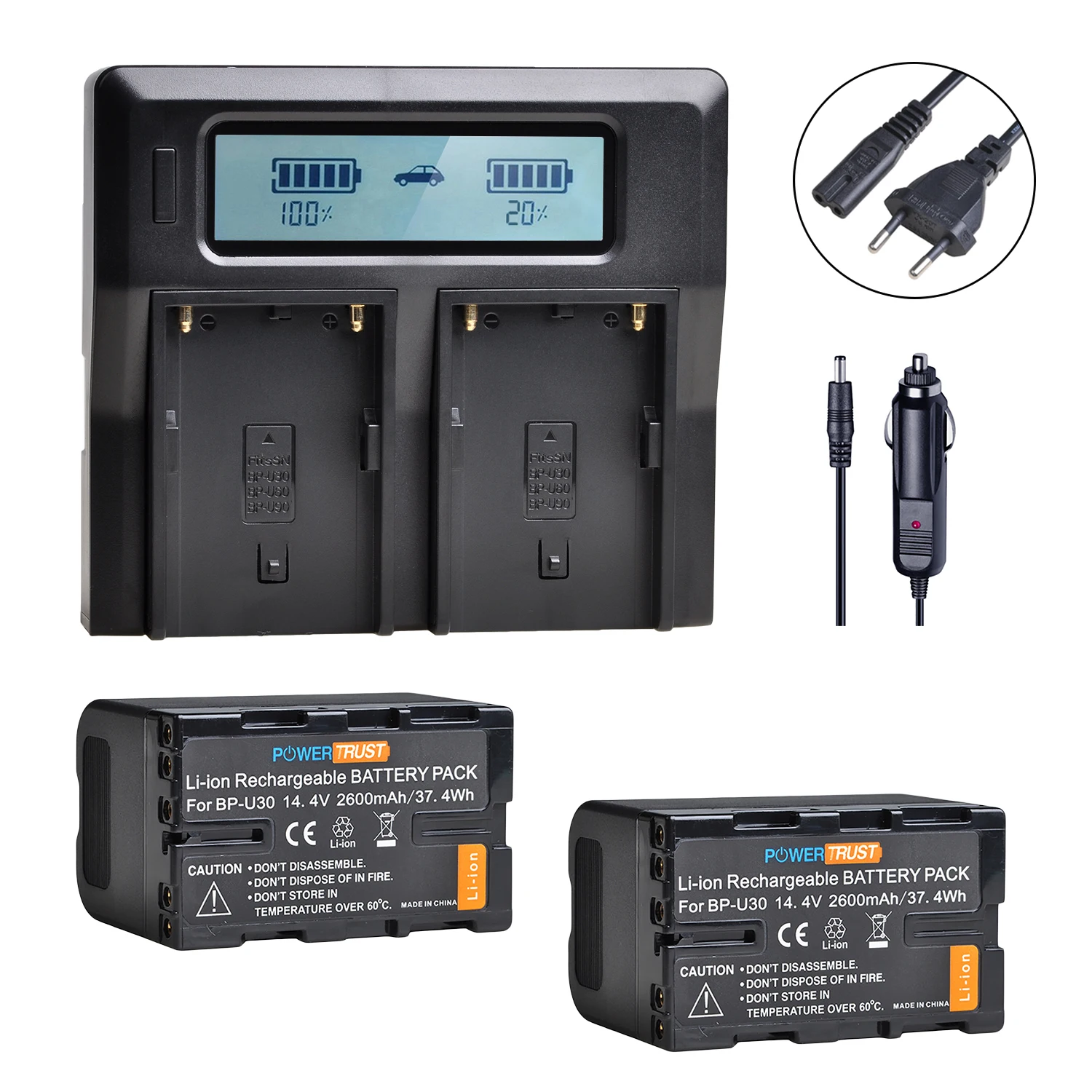 

2600mAh BP-U30 BP-60 BP-90 Battery for Sony FX6 FX9 EX1R EX3 EX260 EX280 FS5 FS7 F3K Z190 Z280 NX160