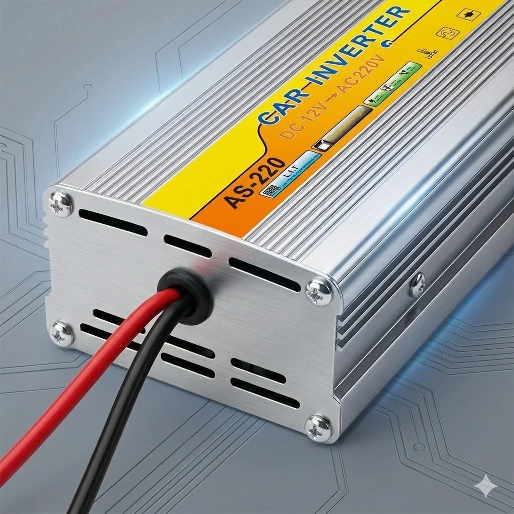 220W 차량용 인버터 DC 12V에서 AC 220V로 변환하는 고출력 전력 변환기, USB 포트 장착, 휴대폰 충전에 적합