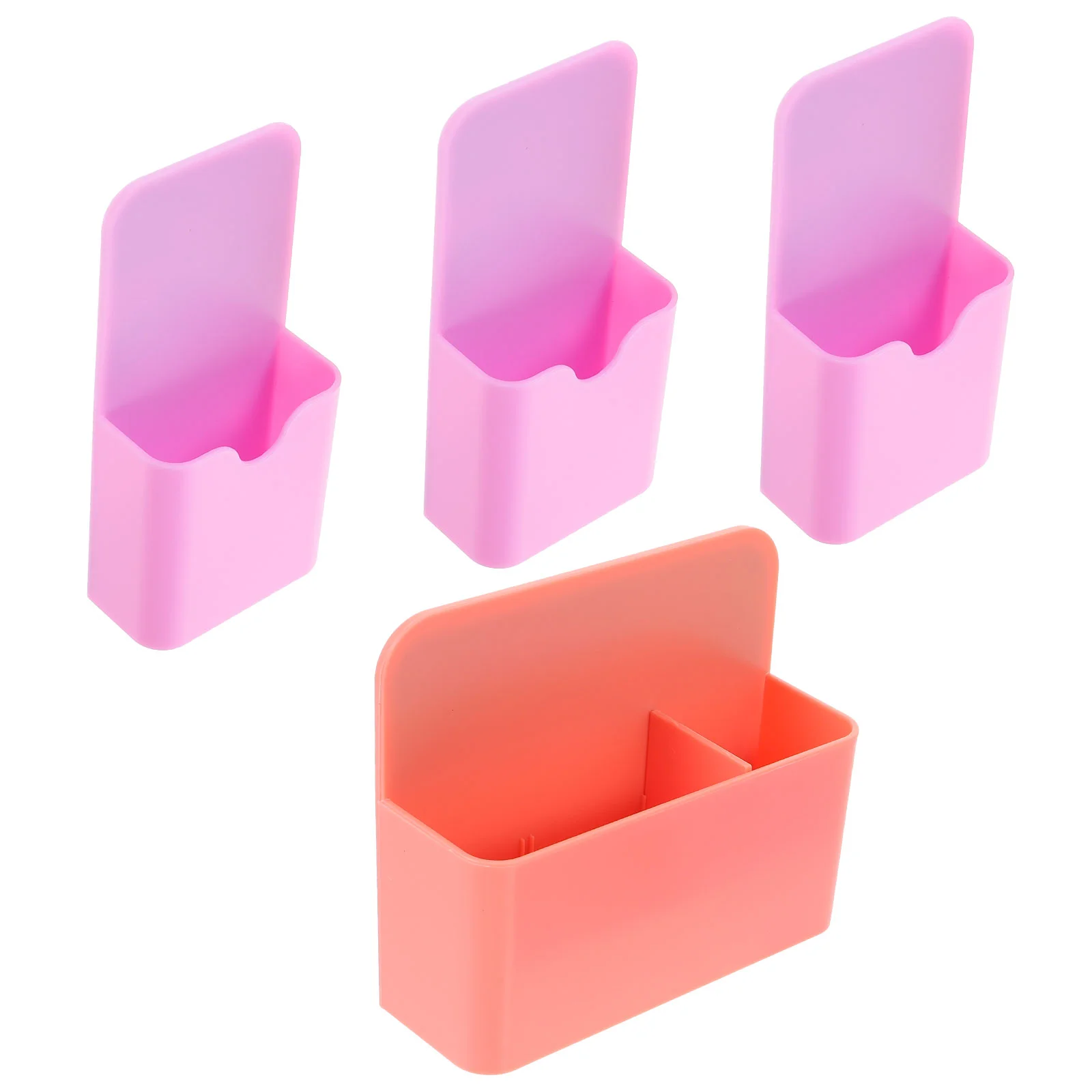 4 Pcs Magnetic Pen Holder White Board Reusable Marker Small Storage Box Organizers Cases