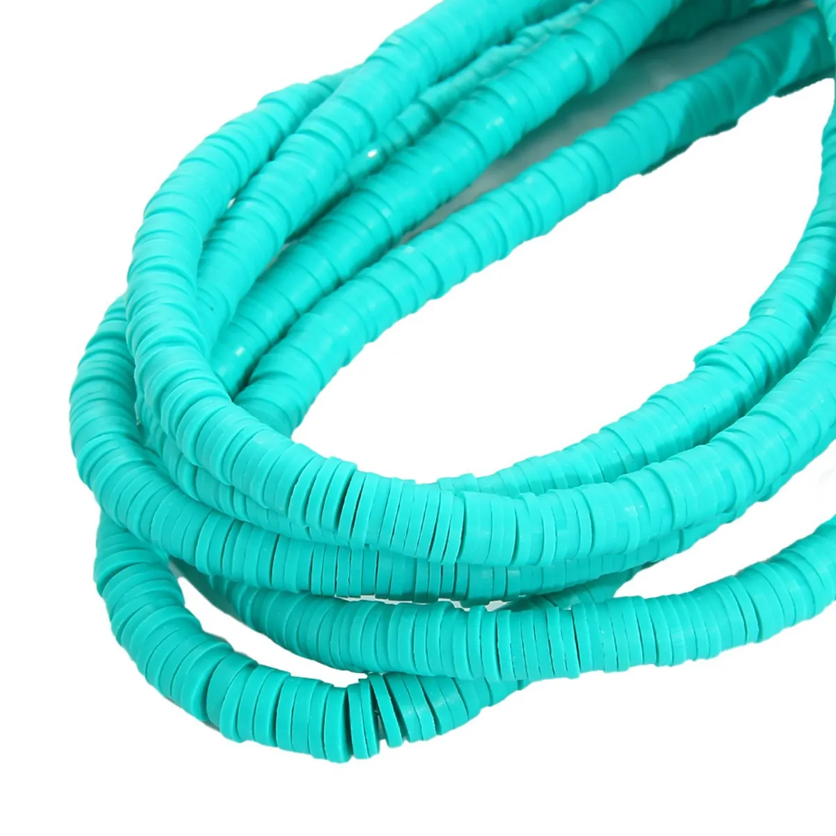 Vibrant 6MM Rainbow Polymer Clay Flat Beads for Jewelry Making and DIY Crafting