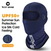 WEST BIKING Summer Balaclava For Men Cycling Caps With Visor Full Face UV Protection Mesh Mask Reflective Cooling Sport Gear 1
