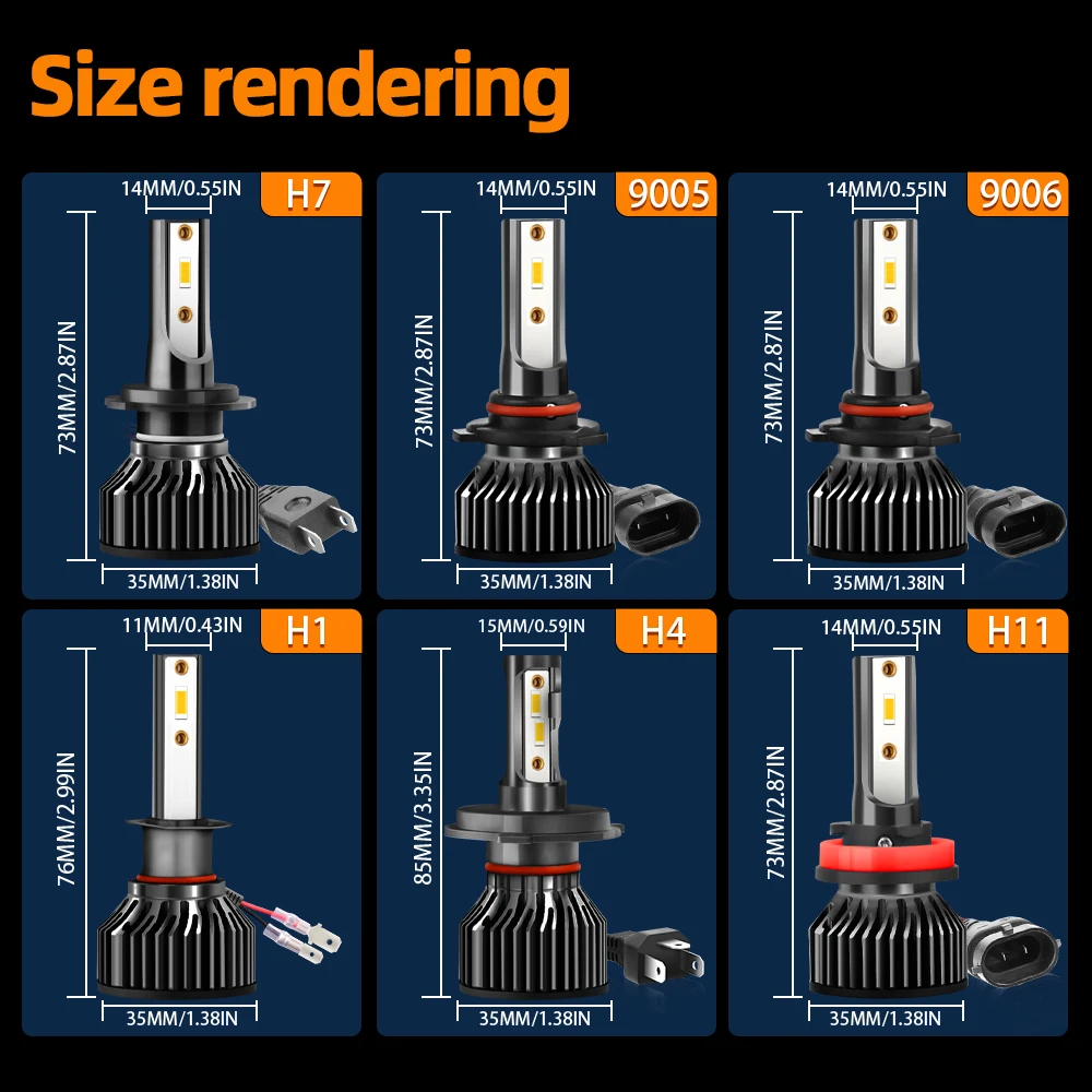 300W H7 캔버스 LED 헤드라이트 전구 28000LM H1 H4 H11 9005 HB3 9006 HB4 전면 램프 12V 6000K 화이트 터보 자동차 헤드램프 전구