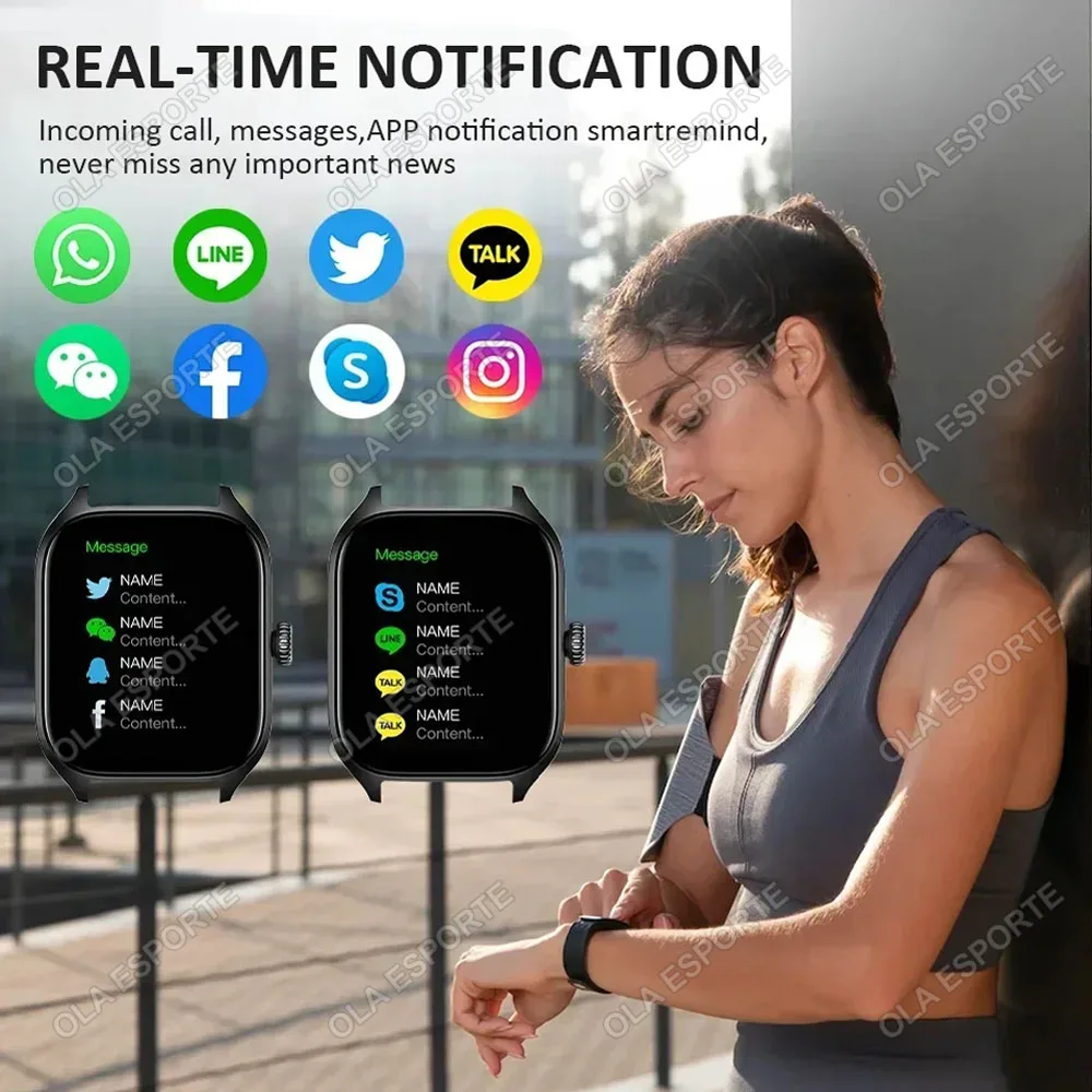 2026 New Men's Smart Watch Women's Gift 2.01inch HD Full Touch Screen Sports Fitness Watch Electronics Bluetooth Talk Smartwatch 4