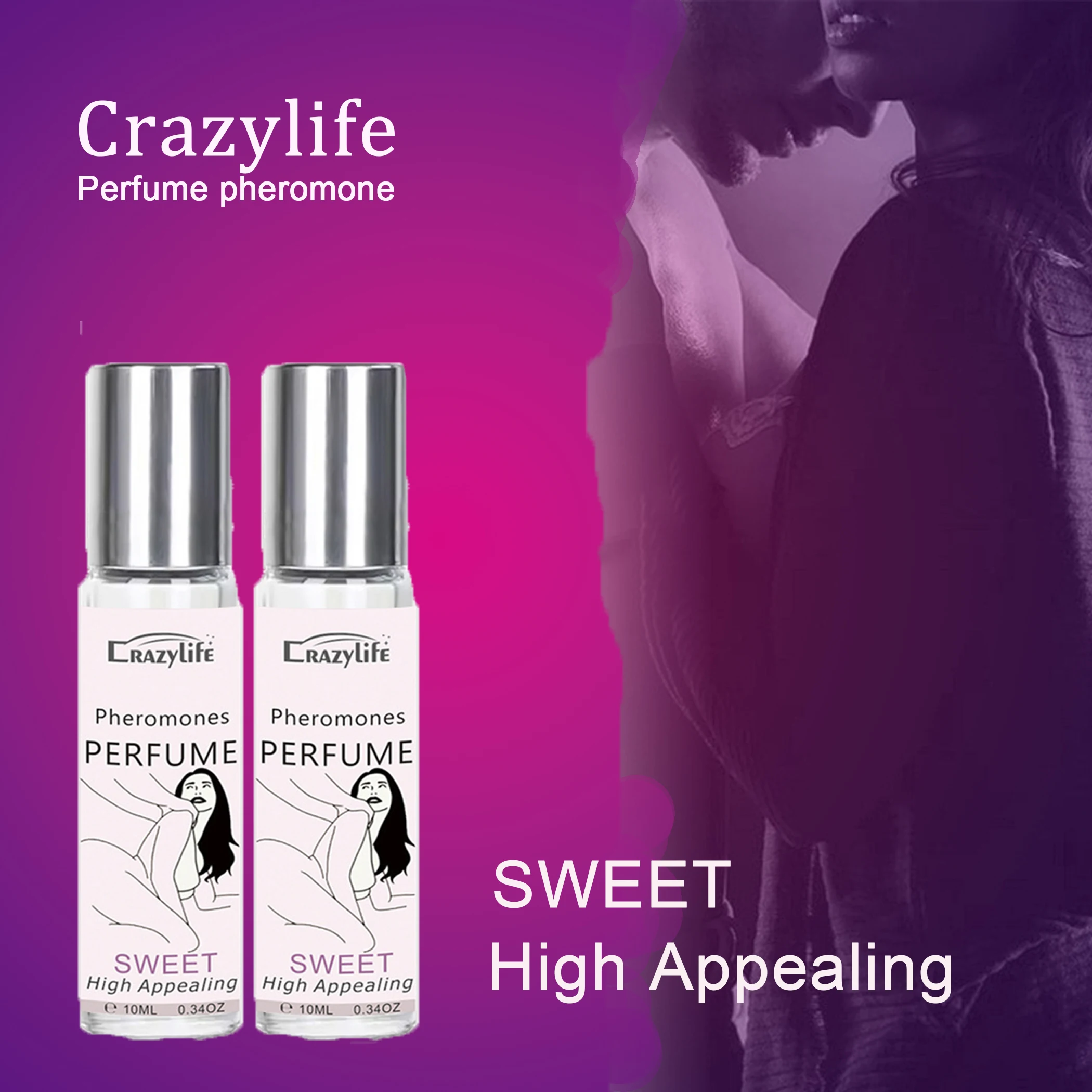 CrazyLife Is A Erotic Fragrance That Attracts The Opposite Sex And Enhances The Relationship Between Couples（2-piece set）
