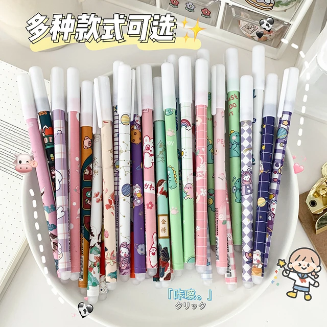  Cute Bowknot Erasable Pens-Eraser Gel Pens for Girls Kids  Women-Kawaii Anime Cartoon Eraseable Blue Ink Pens -Retractable Click -  Pretty Pens Office Back to School Supplies 10 Pcs+20 Refills (10) 