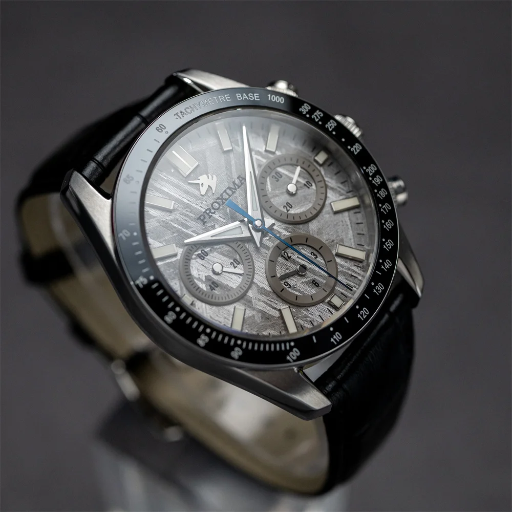 PX1692-YS Business Automatic Watch Gabion Meteorite Dial Three-Eye