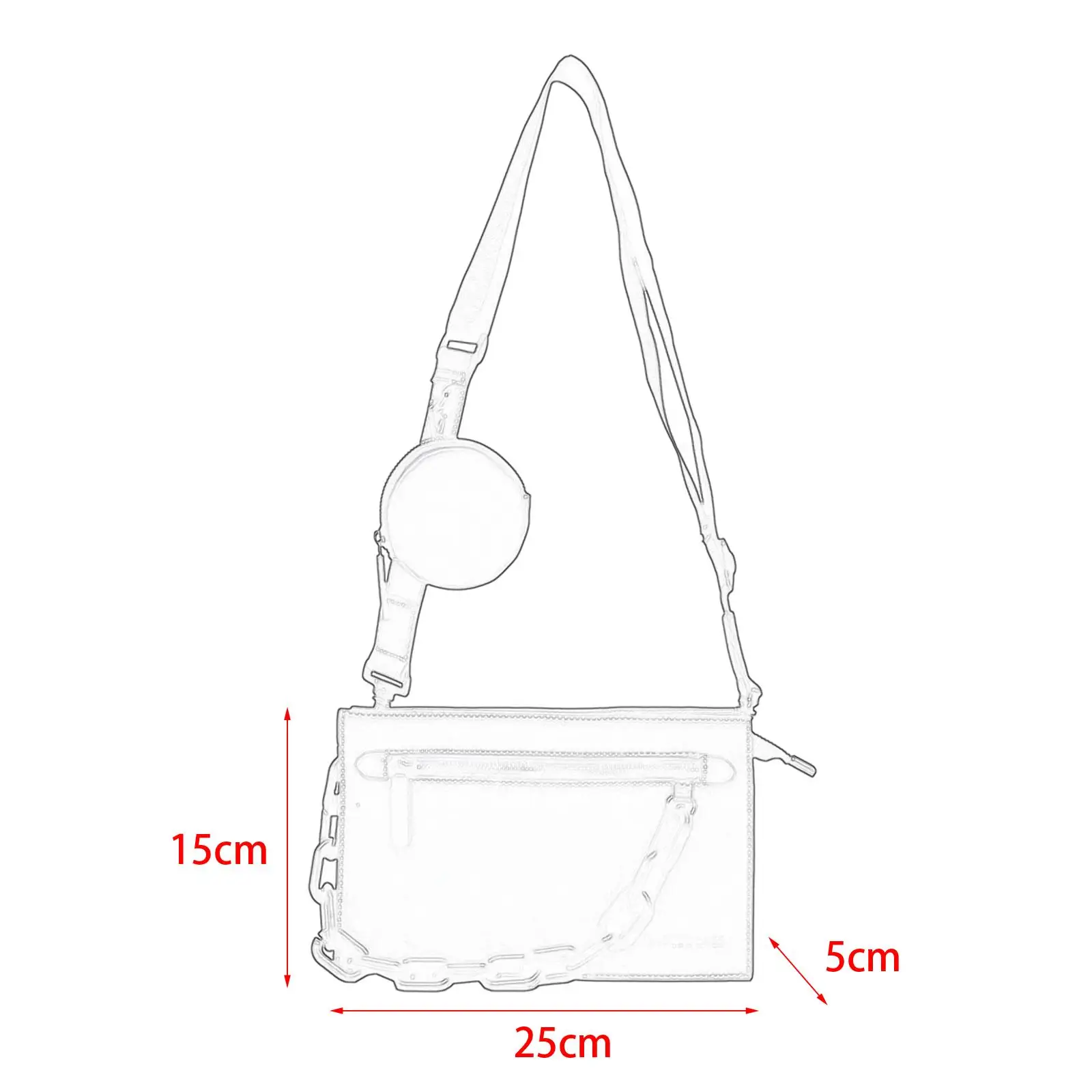 Man Bags Crossbody PU Leather Lightweight with Multiple Pockets Small Satchel