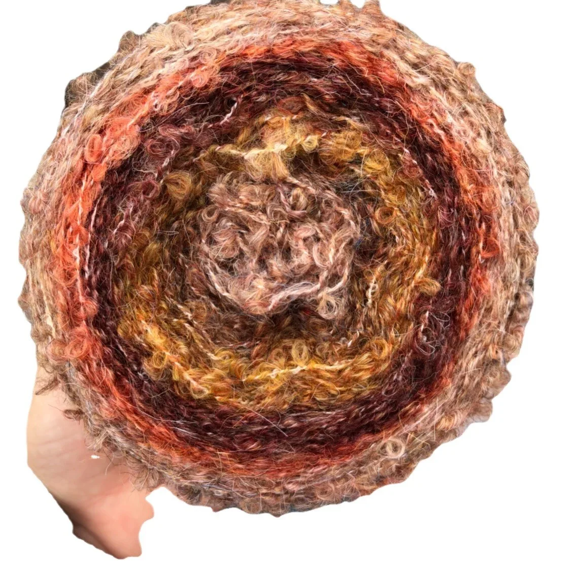 Gradient hand-mixed wool group dyed scarf thread hand-crocheted wool loop yarn diy feature thread 5