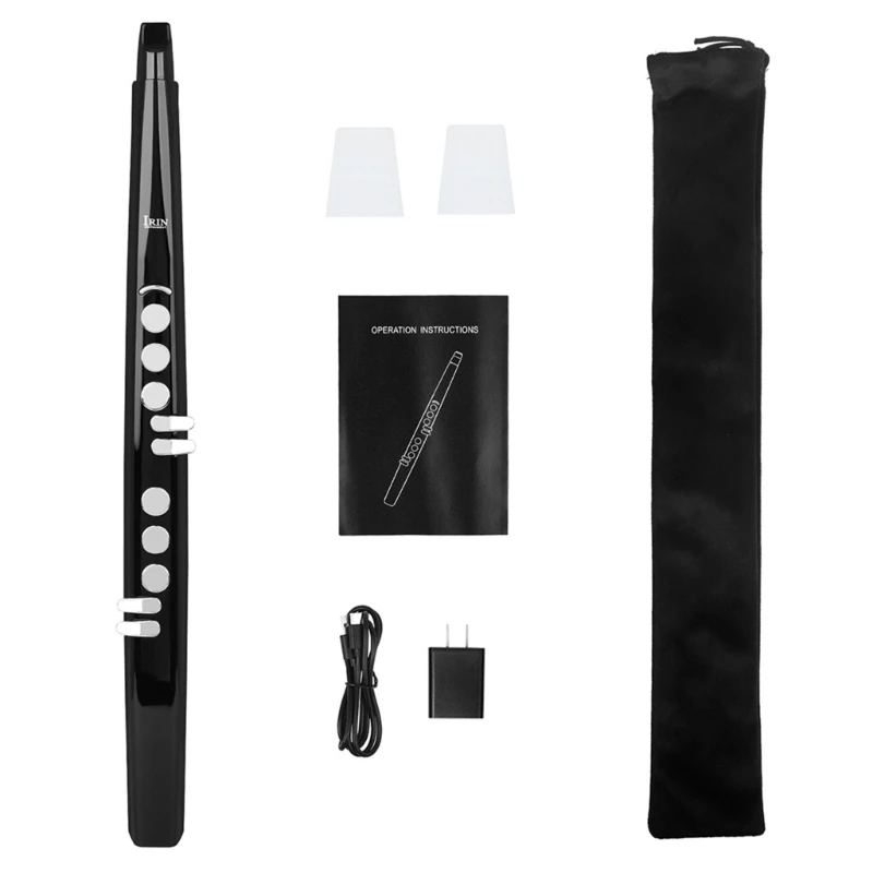 Saxophone Musical Instrument Built-in 13 Musical Instrument Tones Mini Electronic Wind Instrument Set with Rechargeable Battery and Removable Nozzle