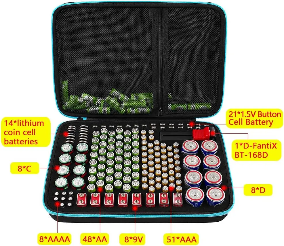 Battery Organizer Storage Case with Tester – Holds Over 220 Batteries