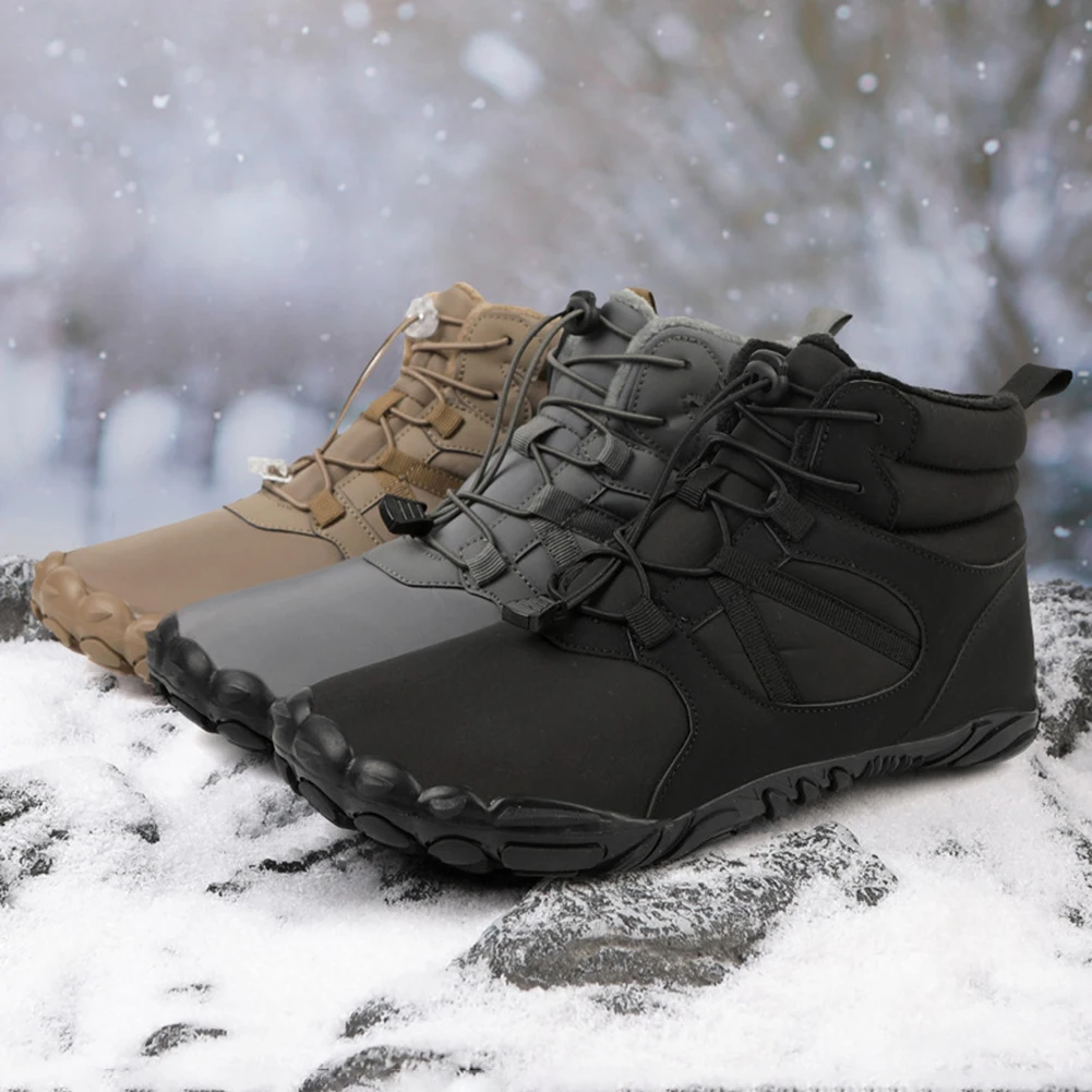 Winter Snow Boots Winter Jogging Sneakers Non Slip Casual Barefoot Shoes Waterproof for Travel Climbing Hiking