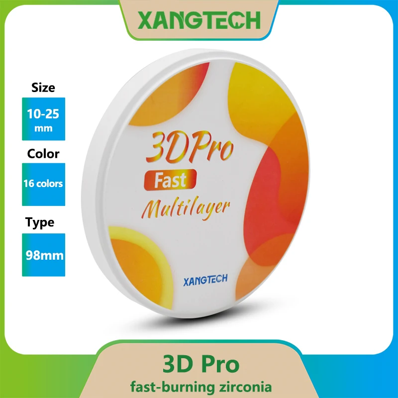 

XANGTECH 3D Pro быстросжигающие Многослойные циркониевые блоки диски стоматологические материалы для печи быстрого спекания