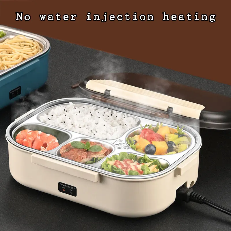 Lancheiras Aquecidas Elétricas com Bolsa de Armazenamento Isolamento Alimentar Bento Portable Keep Warm Home Aço Inoxidável
