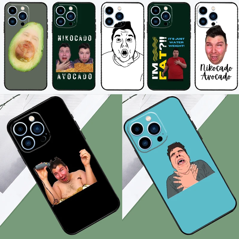 Nikocado Avocado Meme Phone Case For iPhone 11 12 13 14 Pro Max Mini X
