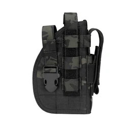 Tactical Universal Right - Handed Molle Pistol Holster Thigh Bag (Multicam Black)