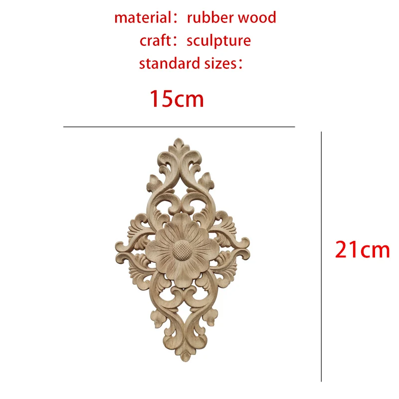 Razor Comb Glass Fruit Pendants Ornament Crafts Miniature Figurines Wooden Figurines Crafts Floral Wood Carved Corner Appliques Frame Furniture Woodcarving For Home Furniture Decor