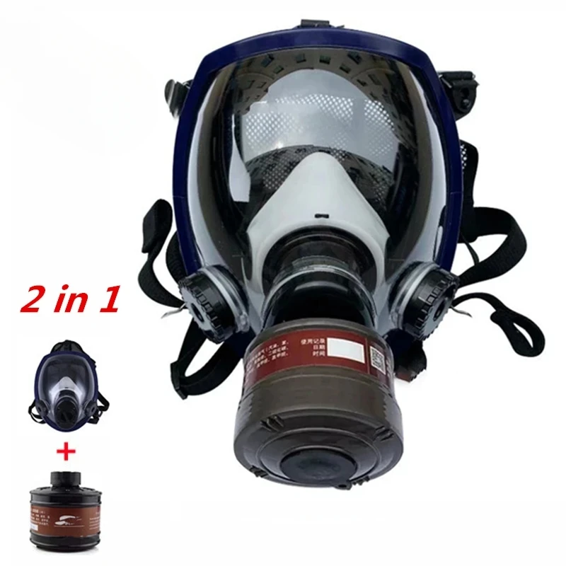 Multifunctional 6800 Gas Mask Ultra-Transparent Fully Sealed Protective Mask Industrial Spray Paint Nuclear Radiation Gas Mask