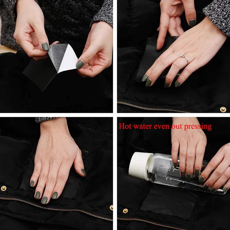 Self-Adhesive Black Repair Patches for Clothing and Outdoor Gear