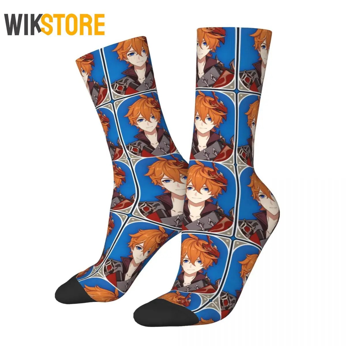 

Funny Male Men Socks Genshin Impact Childe Tartaglia Sock Sport Women Sock Spring Summer Autumn Winter Breathable Crazy Sock