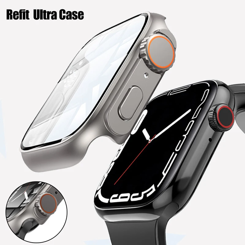 Pc Firm Cover Per Apple Watch Case 8 7 6 Se 5 4 3 44Mm 45Mm Aggiornamento Dell'Aspetto Per Apple Watch Ultra 49Mm Che Si Trasforma In Ultra