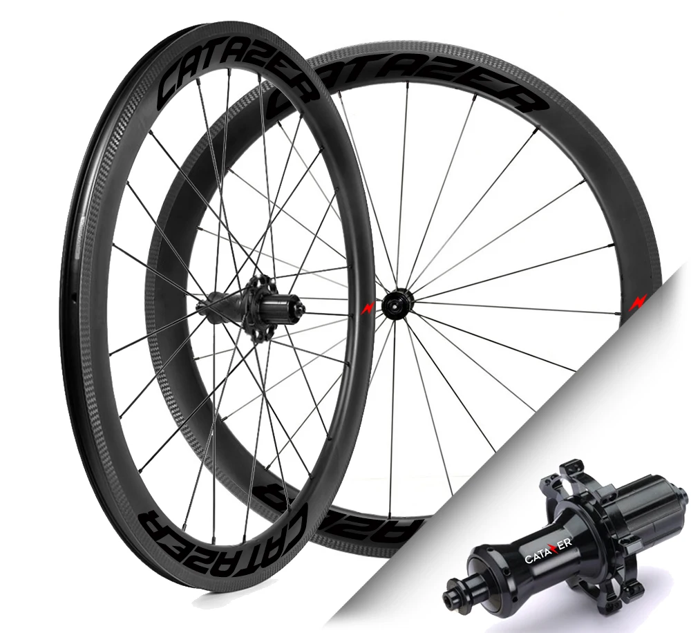 

700C 30/35/38/40/45/50/55/60/88mm Carbon Fiber Road Bicycle Wheelset Rim Brake 2:1 Lightweight Wheels