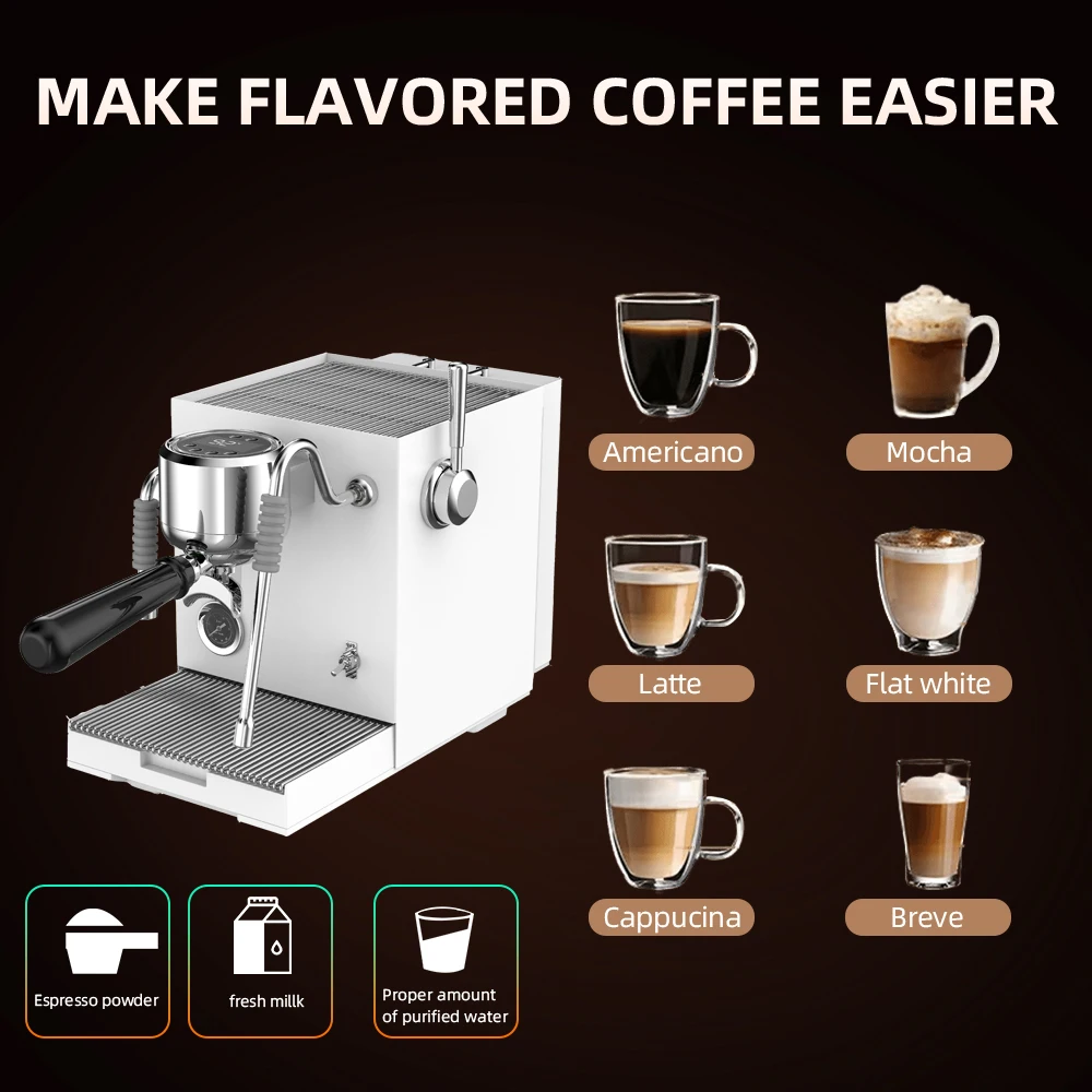 2023 New MIROX Espresso Coffee Maker Machine with Grinder, Combo Coffee  Latte Maker Cappuccino Machine , 2000ML Water Tank - AliExpress