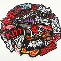 25pcs Band Embroidered Patches Set – Iron-On Music Rock Stripes for Jackets, Clothing, DIY Crafts & Sewing Decorations