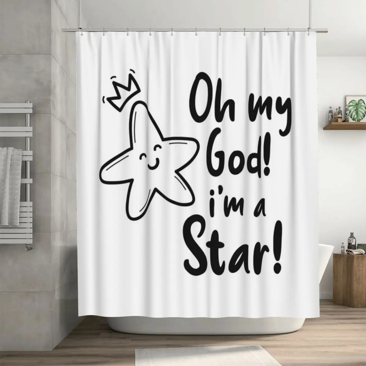 

Занавеска для душа со звездами, 72x72 дюйма, с крючками