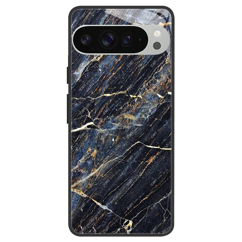Silicone Bumper Hard Shell Phone Case with Tempered Glass Back Cover