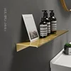 30-50cm Modern Brushed Gold Black White Bathroom Storage Rack Bathroom Shelves Kitchen Wall Shelf Home Accessories 2