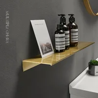 30-50cm Modern Brushed Gold Black White Bathroom Storage Rack Bathroom Shelves Kitchen Wall Shelf Home Accessories 2