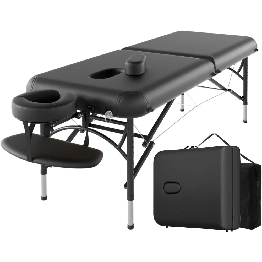 CLORIS 84" Professional Massage Table Portable 2 Folding Lightweight Facial Solon Spa Tattoo Bed Height Adjustable