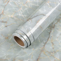 Elegant Marble - Style Self - Adhesive Waterproof Vinyl - 1MX40CM (Marble Ice SILK)