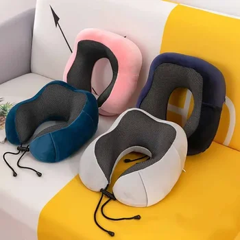 Cuscini per il collo in memory foam a forma di U Cuscino da viaggio morbido Cuscino per il collo per massaggi Cuscino per aereo per dormire Biancheria da letto per assistenza sanitaria cervicale 1