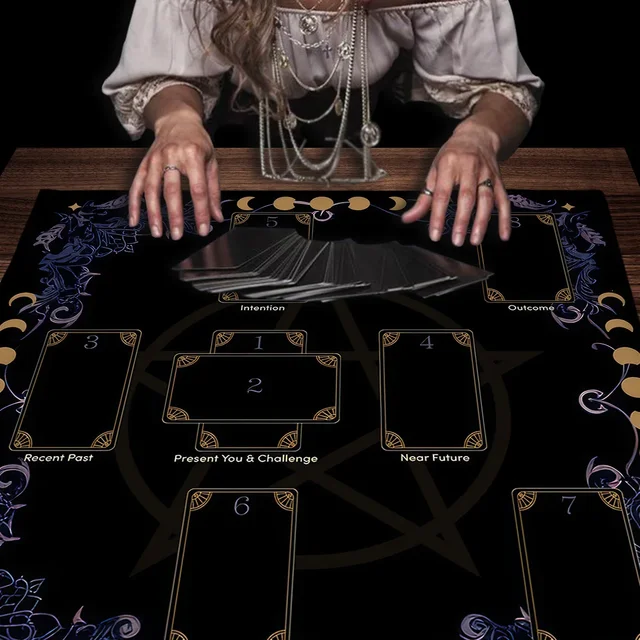 Cartes de Tarot de Divination nappe amour carrière Oracle carte nappe celtique croix carte lecture autel tissu sorcière Table couverture 4