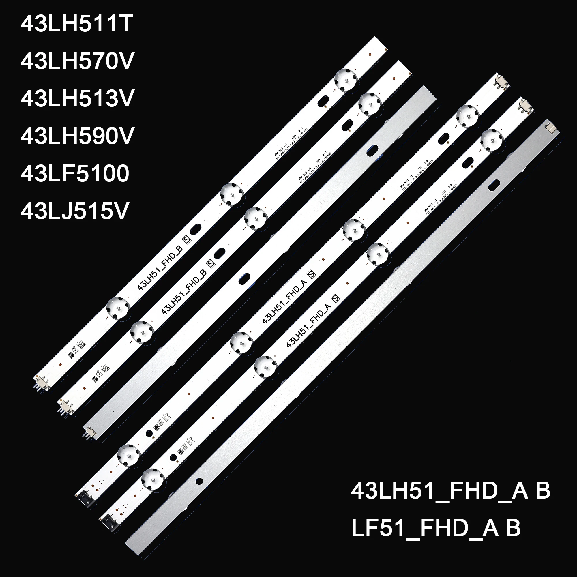 TV Backlight For 43LH513V 43LH590V 43LF510V 43LF5100 43LH5100 43LH5700 43LH570A 43LH520V 43LH590 43LJ515V 43LH510V 43LH570V led light led light bar