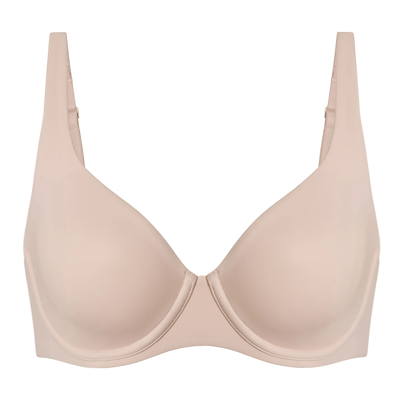 DELIMIRA Women's Confishape Scoop Neck Balconette Bra Plus Size Minimizer Underwire Full Coverage Unlined Bras B C D DD E F G